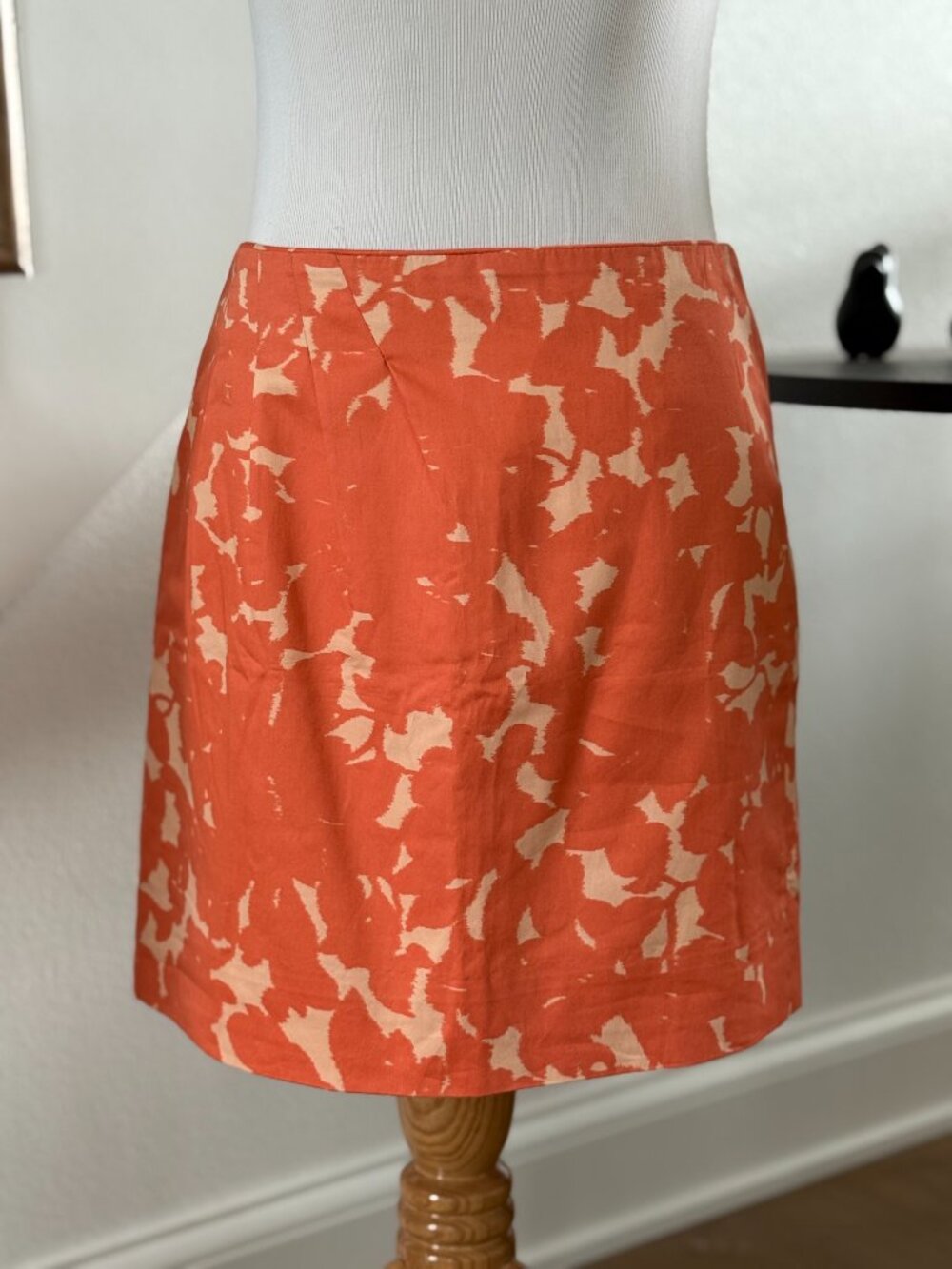Y2k J.Crew "Misted Gladiola" Abstract Print Cotton Mini Skirt Size 0